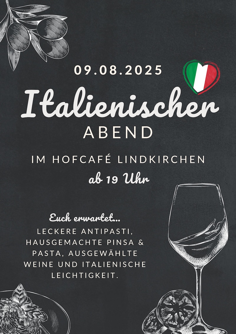 Italian Style Menu with illustration - Italian Style Menu (Front)